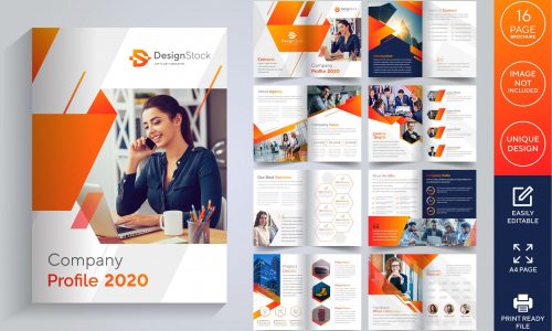 16 pages company profile brochure design